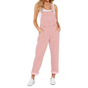 Pink Women's Denim Overalls